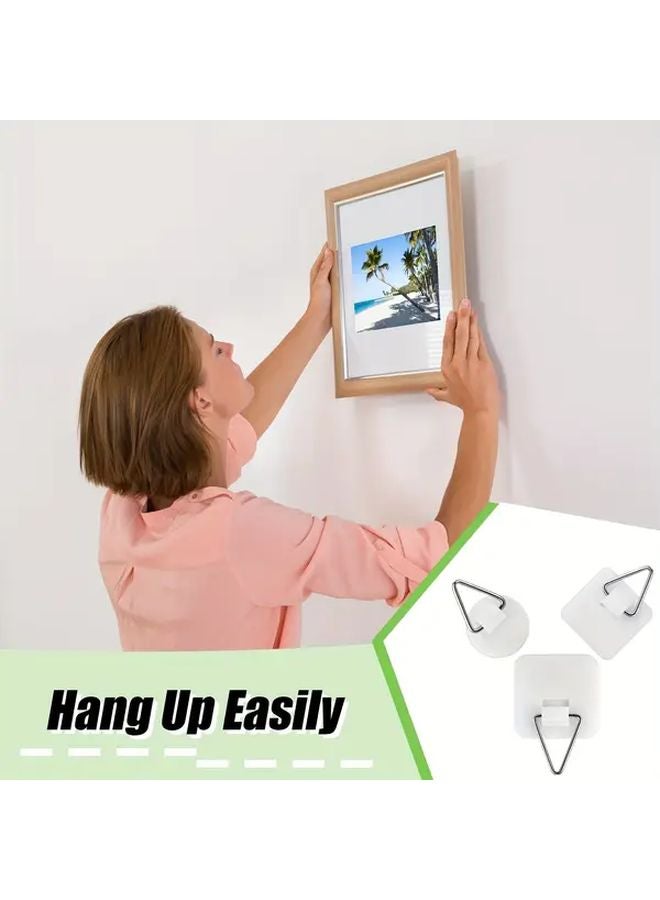 10 Pcs Stainless Steel Adhesive Picture Hooks No Nails Needed For Photo Frames Artwork Home Decor - Image 5